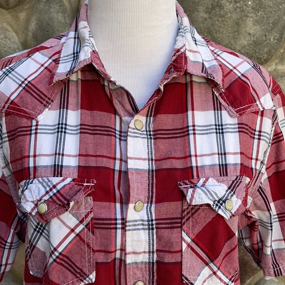 Aeropostale Plaid Western Cotton Shirt - Picture 2 of 6